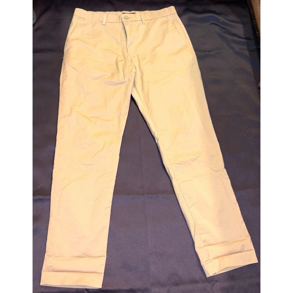 Banana Republic Men's Beige Chino Pants Slim Fit Tapered Leg Cotton Twill 31